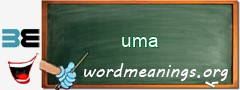 WordMeaning blackboard for uma